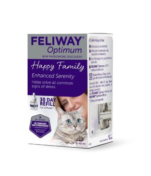 Calming & Behaviour | 30-Day Cat Optimum Diffuser Refill For Cats – 48Ml Cat Calming & Behaviour