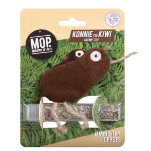 Catnip Toys | Konnie The Kiwi Catnip Tube Cat Toy – Brown Cat Catnip Toys