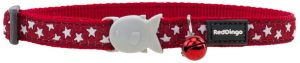 Collars & Harnesses | Red With White Stars Cat Collar – One Size – 12Mm X 20-32Cm Cat Cats