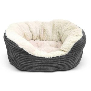 Donut Beds | 40 Winks Jumbo Cord Dog Bed – Grey – 63.5Cm Beds & Blankets Beds & Blankets