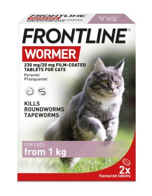 Flea, Tick & Worm | Film-Coated Tablets For Cats – 2 Pack Cat Cats