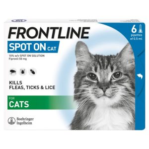 Flea, Tick & Worm | Flea & Tick Treatment Spot-On For Cats – 6 Pipettes Cat Cats