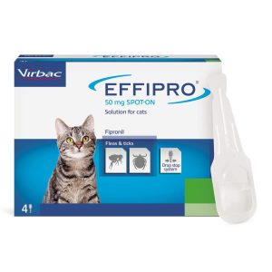 Flea, Tick & Worm | Virbac Spot-On Solution For Cats – 4 Piettes Cat Cats