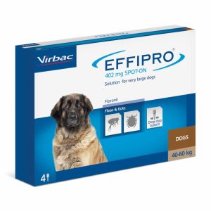 Flea, Tick & Worm | Virbac Spot On Solution For Giant Dogs (40-60Kg) – 4 Pipettes Dog Dog