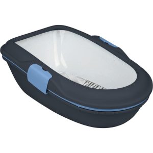 Litter & Litter Trays | Berto Plastic Cat Litter Tray – Blue & Black – 1 Tray (Blue/Black) Cat Cats