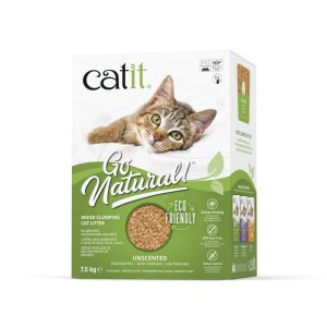 Litter & Litter Trays | Go Natural Wood Clumping Litter – 7.5 Kg Cat Cats