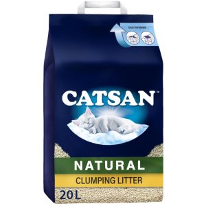 Litter & Litter Trays | Natural 100% Biodegradable Clumping Odour Control Cat Litter – 20L Cat Cats