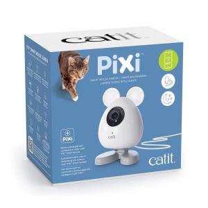 Pet Technology | Pixi Cat Smart Mouse Camera – White Cat Cats