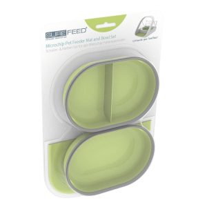 Pet Technology | Surefeed Microchip Pet Feeder Mat & Bowl Set – Green – Green Cat Cats