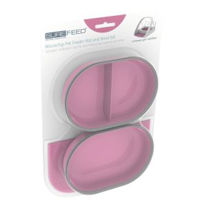 Pet Technology | Surefeed Microchip Pet Feeder Mat & Bowl Set – Pink – Pink Cat Cats