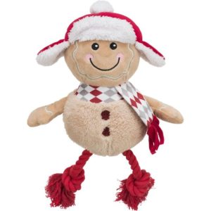 Plush & Soft Toys | Christmas Multicolour Plush Gingerbread Dog Tug Toy – 34Cm Dog Dog