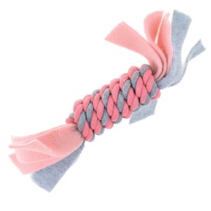 Plush & Soft Toys | Little Rascals Fleecy Rope Coil Puppy Dog Toy – Pink – 1 Piece Dog Dog