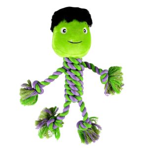 Plush & Soft Toys | Spooky Frankenstien Soft Plush Rope Dog Toy – Green / Purple Dog Dog