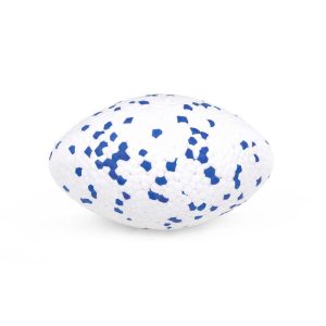 Tough Toys | Outdoor Paws Mighty White & Blue Rugby Ball Dog Toy – 7.5Cm X 12.4Cm X 7Cm Dog Dog