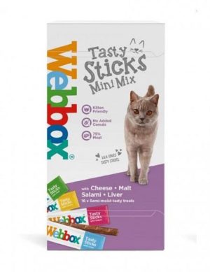 Treats | Tasty Sticks Mini Mix Cat Treats – 32G – Cheese, Salami, Malt & Liver Cat Cats