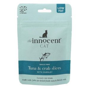 Treats | The Innocent Low Fat Cat Treats – Tuna, Crab & Parsley – 70G – Tuna & Crab Cat Cats