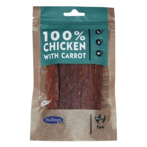 Treats & Training | 100% Chicken Bars With Carrot Dog Treat – 7 Per Pack – Chicken & Carrot Dog Dog