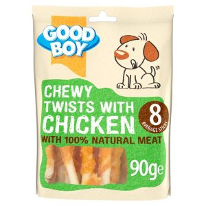 Treats & Training | Chewy Twists Low Fat Dog Treats – Chicken – 90G – Chicken Strips Dog Dog