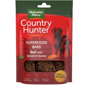 Treats & Training | Country Hunter Superdood Bars Adult Dog Treats – Beef With Spinach & Quinoa – 100G – Beef With Spinach & Quinoa Dog Dog