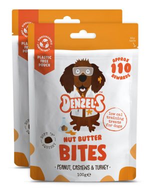 Treats & Training | Denzel’s Nut Butter Bites Training Dog Treats – Peanut, Cashews & Turkey – 100G – Peanut, Cashews & Turkey Dog Dog