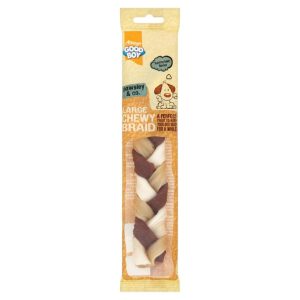 Treats & Training | Large Chewy Braid Dog Treats – Beef – 90G Dog Dog