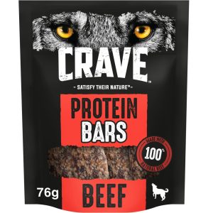 Treats & Training | Natural Grain Free Protein Bar Grain Adult Dog Treat Beef – 76G – Beef Dog Dog