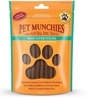 Treats & Training | Natural Low Fat Dog Treats – Beef Liver Sticks – 90G – Beef Liver Sticks Dog Dog