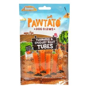 Treats & Training | Pawtato Vegan Tubes Dog Treats – Turmeric & Chicory Root – 100G – Turmeric & Chicory Root Dog Dog