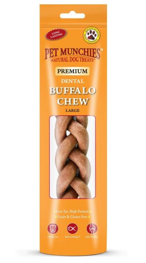 Treats & Training | Premium Dental Chew Grain-Free Dog Treats – Buffalo – 90G – Buffalo Chew Dog Dog