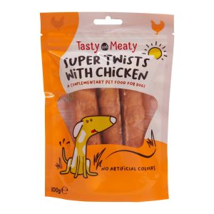 Treats & Training | Tasty And Meaty Jumbo Super Twists With Chicken Adult Dog Treat – 100G Dog Dog