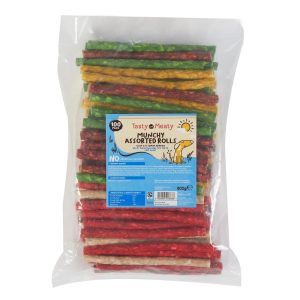 Treats & Training | Tasty And Meaty Munchy Assorted Rolls Adult Dog Treats – 800G Dog Dog