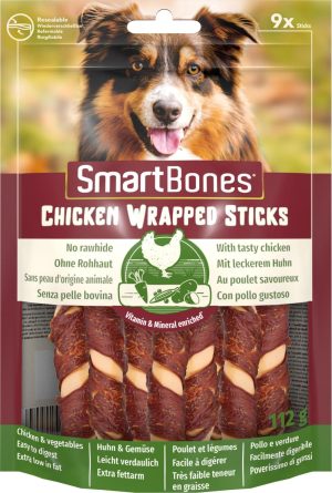 Treats & Training | Wrapped Mini Sticks Small Adult Dog Treats – Chicken – 9 Per Pack – Chicken Dog Dog