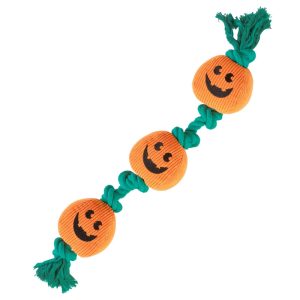 Tug & Chew Toys | Spooky Pumpkin Rope Dog Toy – Orange & Green Dog Dog