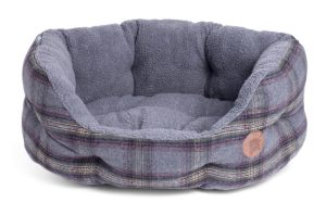 Beds & Blankets | Tweed Oval Dog Bed – Grey – Large – 76Cm X 68Cm X 43Cm Beds & Blankets Beds & Blankets