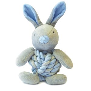 Tug & Chew Toys | Little Rascals Knottie Bunny Puppy Toy – Blue – 1 Piece Dog Dog