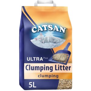 Litter & Litter Trays | Ultra Plus Clumping Kitten & Adult Cat Litter – 5L Cat Cats