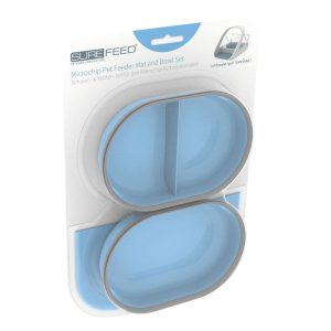 Pet Technology | Surefeed Microchip Pet Feeder Mat & Bowl Set For Pets – Blue – Blue Cat Cats