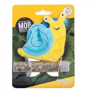 Catnip Toys | Sam The Snail Catnip Tube Cat Toy – Blue & Yellow Cat Catnip Toys