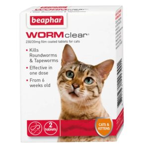 Flea, Tick & Worm | Wormclear Cat Tablets For Cats – 2 Per Pack Cat Cats